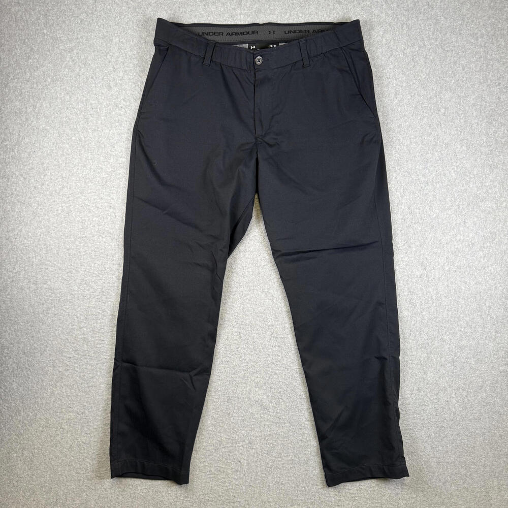 Under Armour Men's Size 38x30 Black Pull On Athletic Fit Pants Slacks
